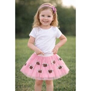 Sweet Wink Girls Sparkle‎ Football Tutu Skirt Size 4-6 New